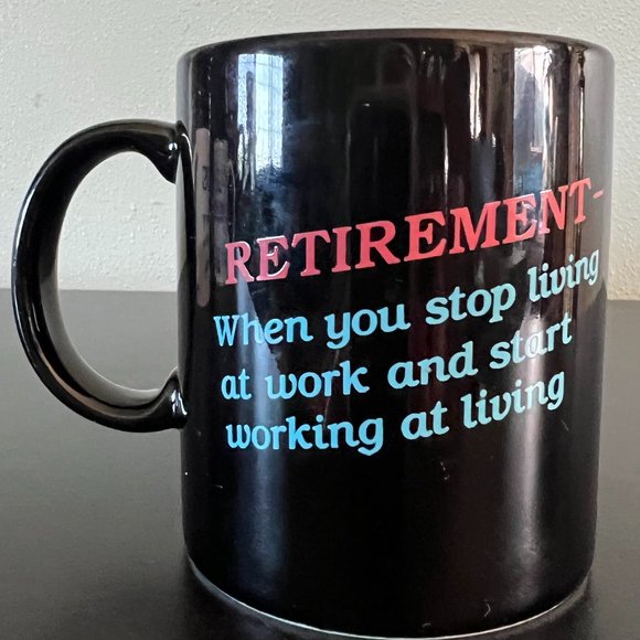Set of 2 Retirement Novelty Gift Ceramic Coffee Tea Mugs - Picture 6 of 9